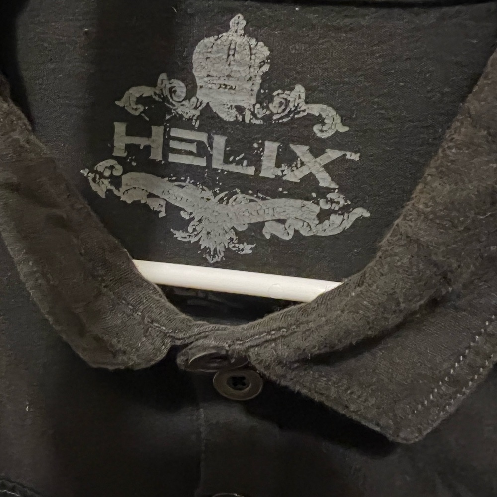 Helix Black Button-Up Shirt